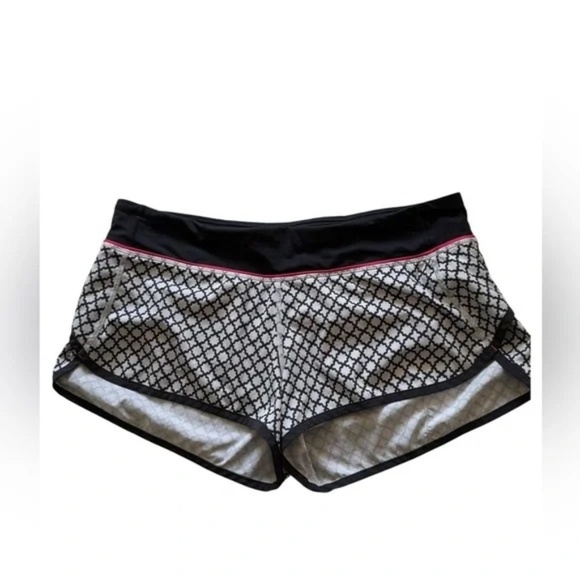 LULULEMON | Run: Speed Short *4-way Stretch Soul Geo Silver Spoon Black / Black - Picture 4 of 6